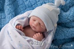 Full Body Solid Silicone Baby Boy Micro Preemie HOPE lifelike reborn art doll