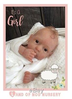 Full Body Solid Silicone Reborn Baby GirlMicro PreemieUltra Realistic Art Doll