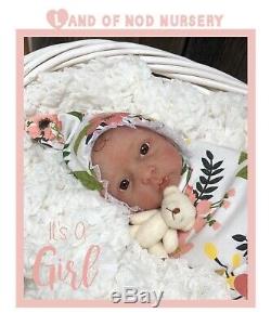 Full Body Solid Silicone Reborn Baby GirlMicro PreemieUltra Realistic Art Doll