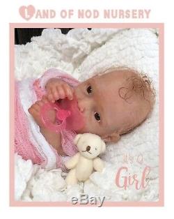 Full Body Solid Silicone Reborn Baby GirlMicro PreemieUltra Realistic Art Doll