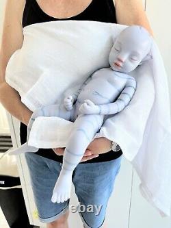 Full Soft Silicone Reborn Avatar Baby Doll Rooted Eyelashes Certificate