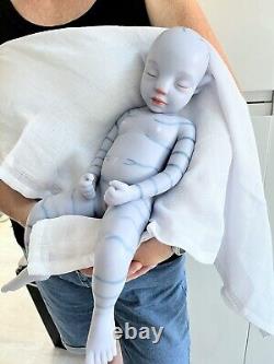 Full Soft Silicone Reborn Avatar Baby Doll Rooted Eyelashes Certificate