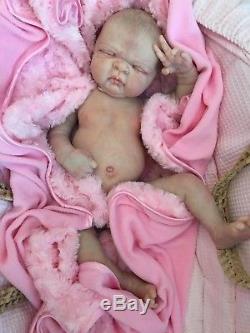 Full Vinyl Childrens Reborn Doll Baby Girl Maggie Realistic 22 Painted Hair