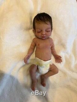 Full body solid silicone newborn preemie reborn baby girl doll Madeline by C. Ne
