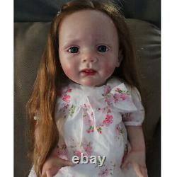 GIFT Finished Reborn Baby Doll Hand Rooted Hair Handmade Lifelike Toddler Girl