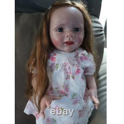 GIFT Finished Reborn Baby Doll Hand Rooted Hair Handmade Lifelike Toddler Girl
