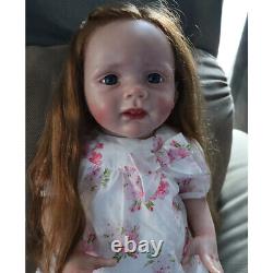 GIFT Finished Reborn Baby Doll Hand Rooted Hair Handmade Lifelike Toddler Girl