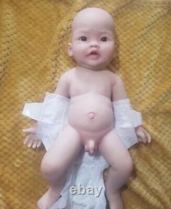 Gorgeous Full Body Silicone Asian Reborn Baby Boy. Newborn Size