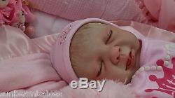 Hand Painted Real Reborn Baby Girl Doll / Gift Ce Safe Silicone V Sunbeambabies