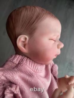 Handmade Lifelike Cuddly Reborn Doll Realistic Painted Hair Baby Girl Toy Gift