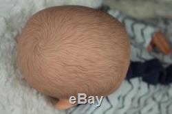 Handsome Reborn Lilly Laurens Baby Boy Doll Nubornz Nursery Painted Hair