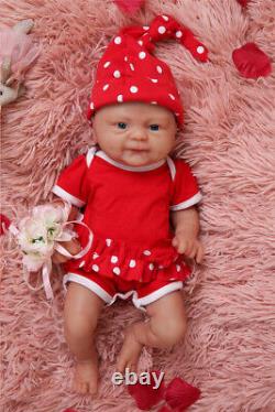 IVITA 14'' Full Silicone Newborn Baby Girl Lifelike Reborn Silicone Doll