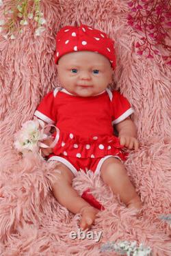 IVITA 14'' Full Silicone Newborn Baby Girl Lifelike Reborn Silicone Doll