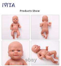 IVITA 14'' Full Silicone Newborn Baby Girl Lifelike Reborn Silicone Doll