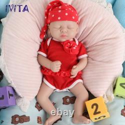 IVITA 15''Adorable Silicone Doll Sleeping Baby Girl Newborn Lifelike Reborn Baby