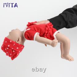 IVITA 15''Adorable Silicone Doll Sleeping Baby Girl Newborn Lifelike Reborn Baby
