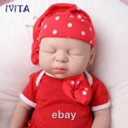 IVITA 15''Adorable Silicone Doll Sleeping Baby Girl Newborn Lifelike Reborn Baby