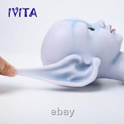 IVITA 15'' Floppy Silicone Reborn Baby Girl Big Blue Eyes Cute Infant Doll