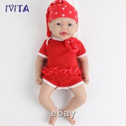 IVITA 15'' Full Body Silicone Reborn Baby Doll Realistic Girl Doll