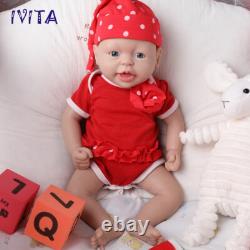 IVITA 15'' Full Body Silicone Reborn Baby Doll Realistic Girl Doll