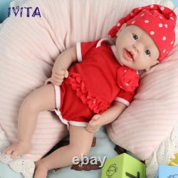 IVITA 15'' Full Body Silicone Reborn Baby Doll Realistic Girl Doll