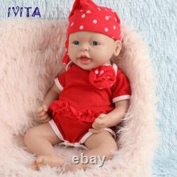 IVITA 15'' Full Body Silicone Reborn Baby Doll Realistic Girl Doll
