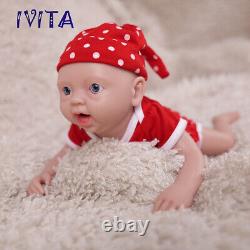 IVITA 15'' Full Silicone Reborn Baby Girl Adorable Cute Silicone Doll