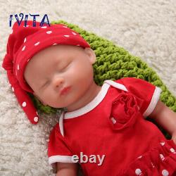 IVITA 15'' Handmade Sleeping Baby Girl Lifelike Silicone Reborn Doll Gifts1800g