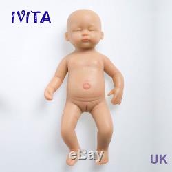 IVITA 15'' Realistic Full Body Silicone Baby 1800g Reborn Doll Eyes Closed Girl