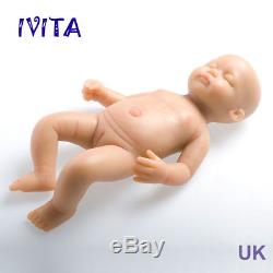 IVITA 15'' Realistic Full Body Silicone Baby 1800g Reborn Doll Eyes Closed Girl
