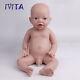 Ivita 15'' Soft Silicone Reborn Baby Girl Adorable Solid Newborn Silicone Doll