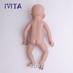 IVITA 15'' Soft Silicone Reborn Baby Girl Adorable Solid Newborn Silicone Doll