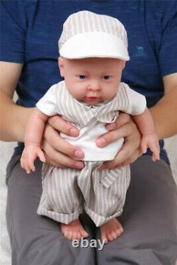 IVITA 16'' Full Body Silicone Reborn Baby Boy Dolls Lifelike Silicone Doll