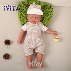 IVITA 16'' Full Body Silicone Reborn Baby Boy Dolls Lifelike Silicone Doll