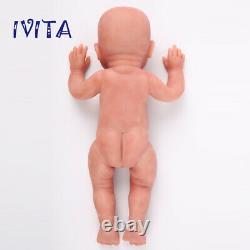 IVITA 16'' Full Body Silicone Reborn Baby Boy Dolls Lifelike Silicone Doll