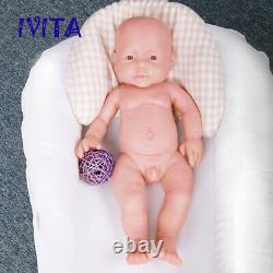 IVITA 16'' Full Body Silicone Reborn Baby Boy Dolls Lifelike Silicone Doll