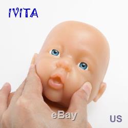 IVITA 16'' Hair Painted Full Body Silicone Reborn Baby Doll Boy Lifelike Infant