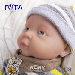 IVITA 16'' Lifelike Baby Doll Girl Full Body Soft Silicone Reborn Infant Baby