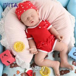 IVITA 17'' Boy and Girl Newborn Full Silicone Sleeping Baby Doll Reborn Baby