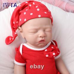 IVITA 17'' Boy and Girl Newborn Full Silicone Sleeping Baby Doll Reborn Baby