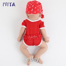 IVITA 17'' Boy and Girl Newborn Full Silicone Sleeping Baby Doll Reborn Baby