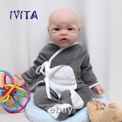 IVITA 17'' Silicone Reborn Baby Girl Handmade Realistic Doll Can Take Pacifier