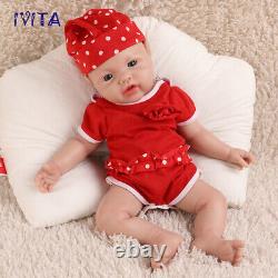 IVITA 17Cute Baby Girl Full Body Silicone Doll Lifelike Reborn Baby Xmas Gifts