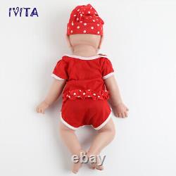 IVITA 17Cute Baby Girl Full Body Silicone Doll Lifelike Reborn Baby Xmas Gifts