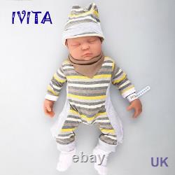 IVITA 18.5'' Reborn Lifelike Baby Doll BOY Full Body Soft Silicone Kids Gift