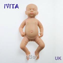 IVITA 18'' Eyes Closed Silicone Reborn Doll Realistic Beauty Sleeping Baby Gift