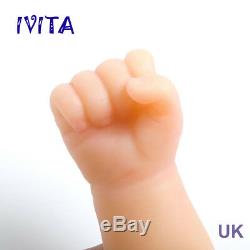 IVITA 18'' Eyes Closed Silicone Reborn Doll Realistic Beauty Sleeping Baby Gift