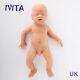 Ivita 18'' Eyes-closed Baby Doll Boy Full Body Soft Silicone Lifelike Reborn