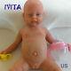 Ivita 18'' Full Body Silicone Reborn Baby Cute Girl Doll Accompany Birthday Gift