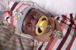 IVITA 18'' Silicone Reborn Baby GIRL Dolls Realistic Newborn Can Take A Pacifier